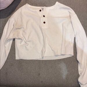 Women's White Button-Up Top